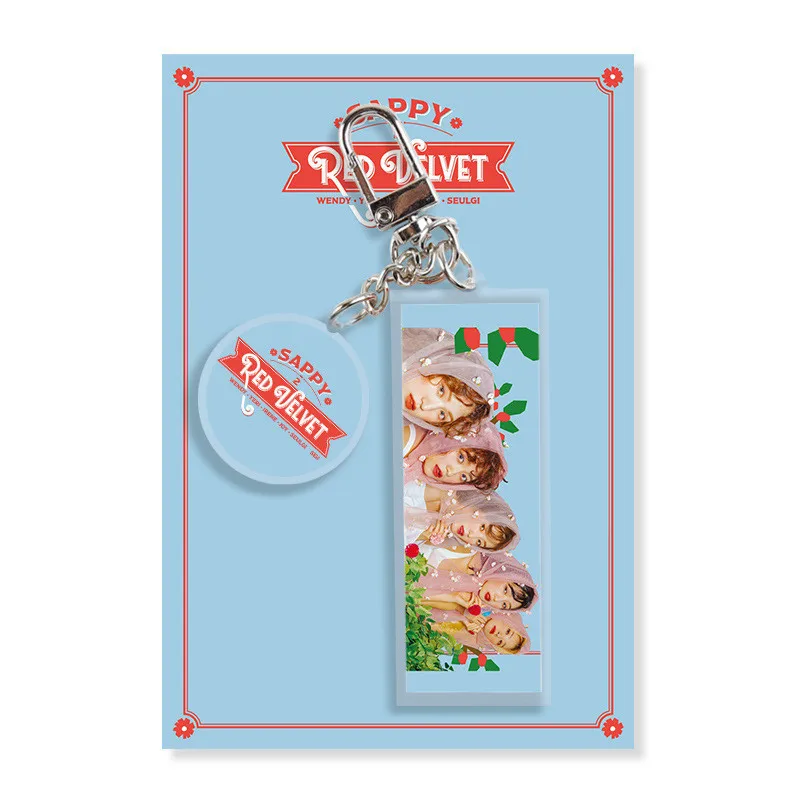 K-POP IKON MONSTA X STRAY KIDS SAPPY RED VELVET 17 CARAT SEVENTEEN INFINITE Acrylic Keychain Keyring Charm Bag Pendant YG334 - Цвет: REDVELVET