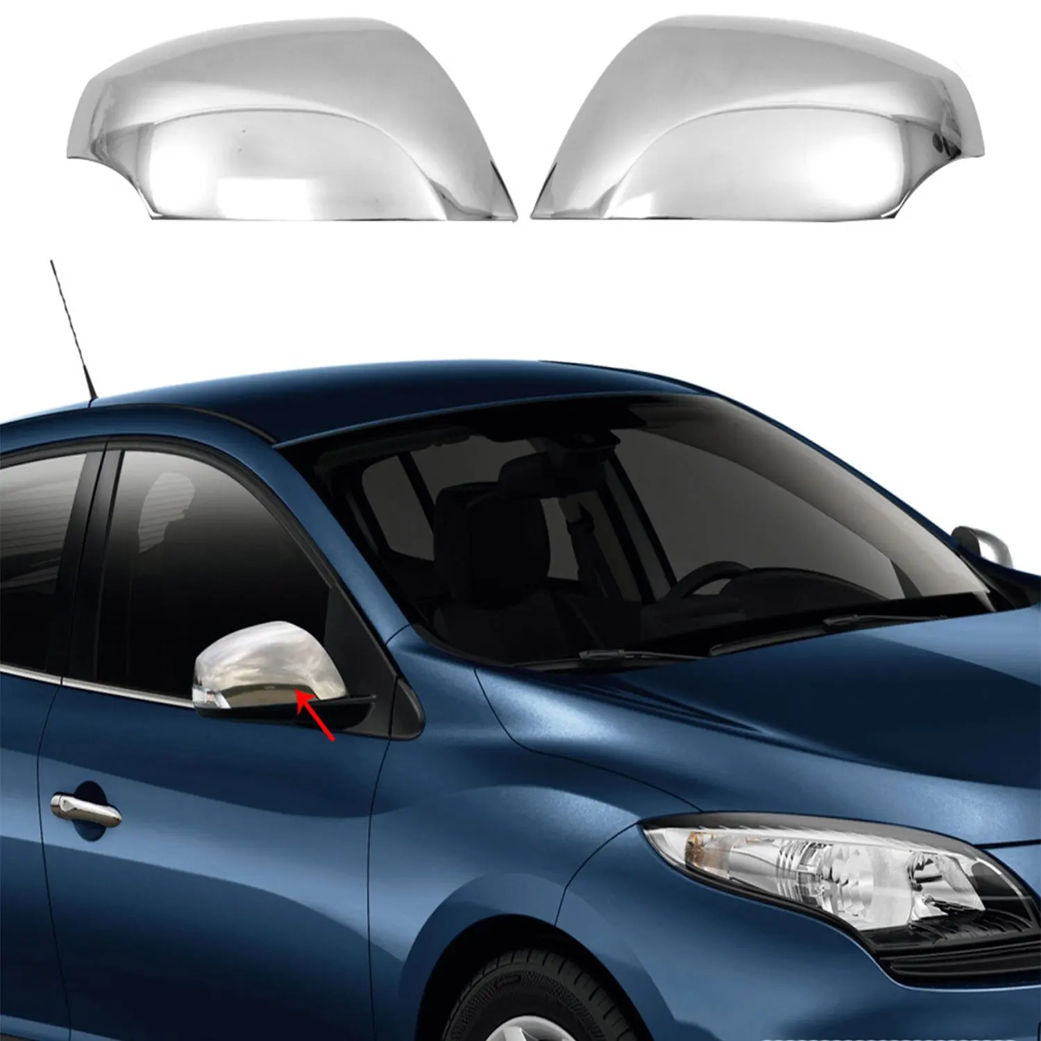 

Renault Megane 3 Chrome Mirror Cover 2 Piece Stainless Steel (2010-2015)