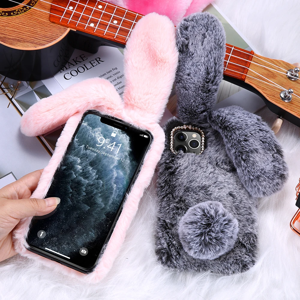 Чехол KISS пушистый кролик шляпа чехол для телефона для Iphone 11 чехол s 11pro X 10 XS чехол для MAX XR для Iphone 8 funda 6 XS 6s чехол на айфон 7