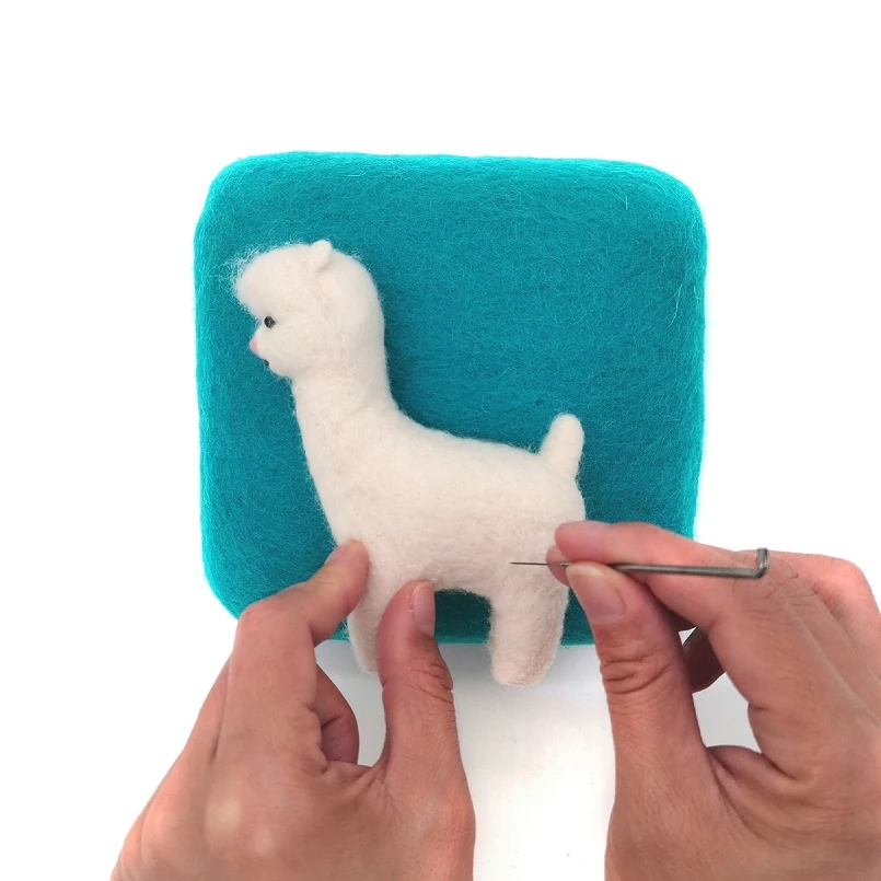 

Needle Felting Mat - Woolen Felting Mat for Needle Felting Kit Handmade by Artist - 6"x6"x2", Blue