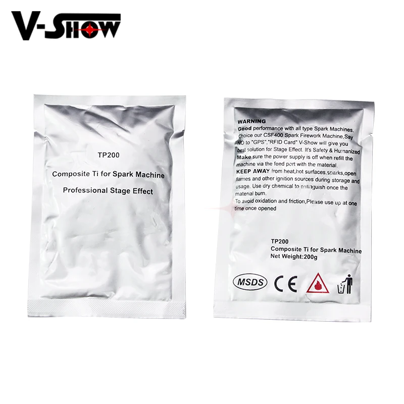 8 пакетов Ti порошок 200 г/пакет для холодной искры машина фонтанный фейерверк на