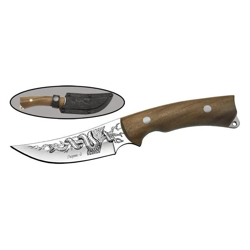 Охотничий нож Гюрза 2 (скинер) сталь AUS8 рукоять орех| |