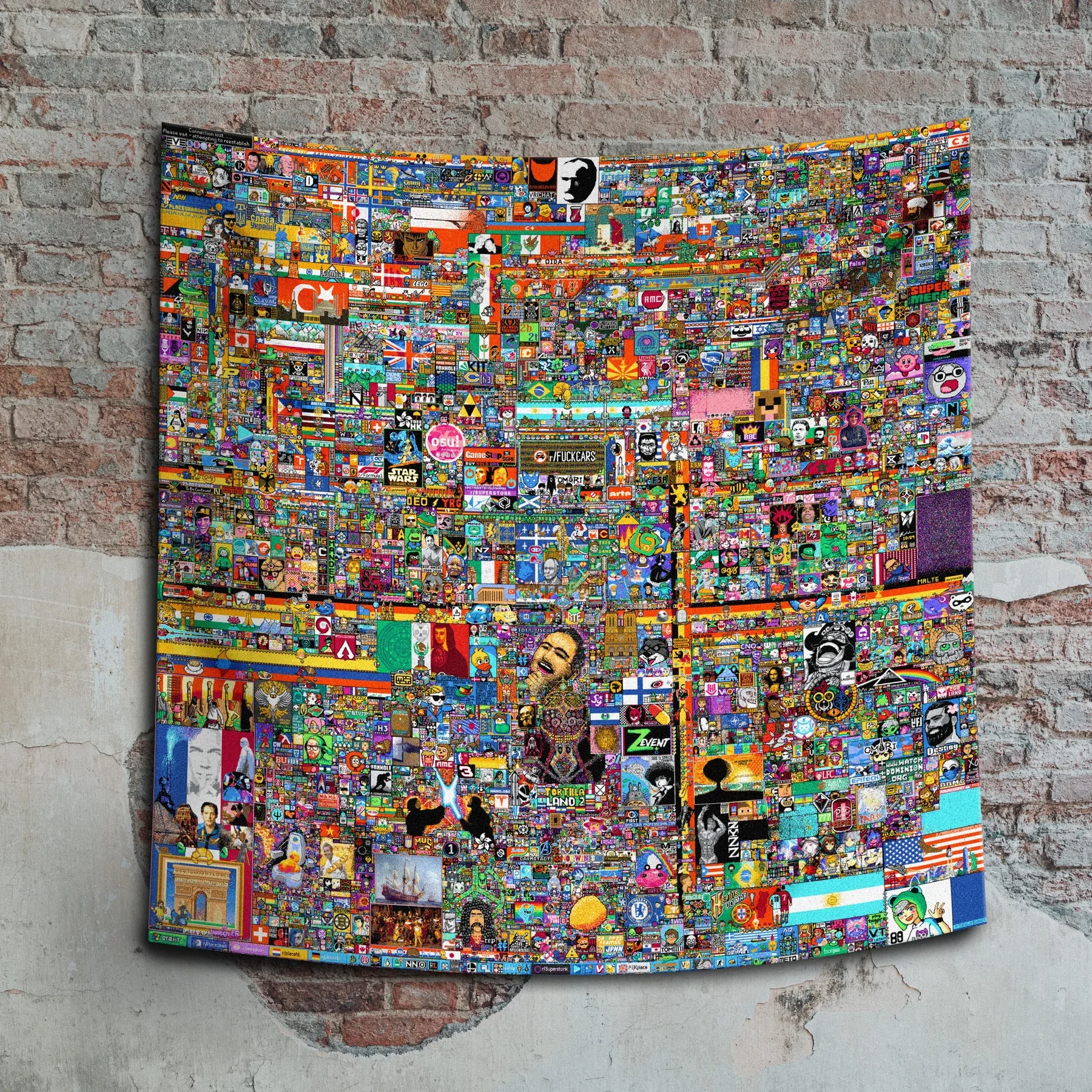 

r/place Reddit Tapestry Home Decor High-Definition Fabric Wall Hanging Polyester Study Room Table Cover Wall Rug Dorm Decor