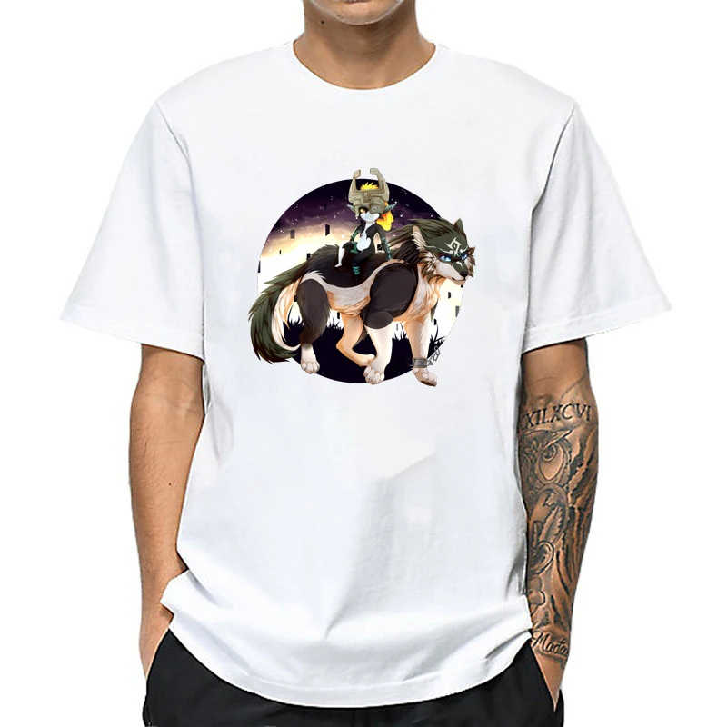 white shirt 9 Легенда о Зельде Футболка Мужская s футболка хип-хоп Уличная белая черная футболка летние топы футболки для мужчин одежда - Цвет: white shirt 9