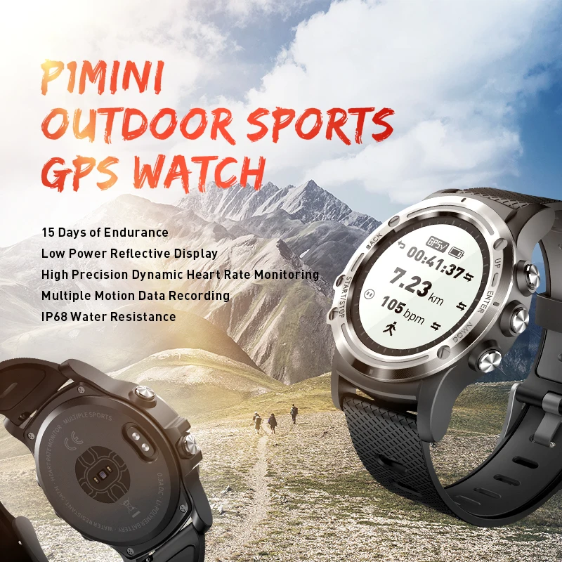 Accalia P1mini Смарт часы gps смарт браслет 24 часа монитор сердечного ритма IP68