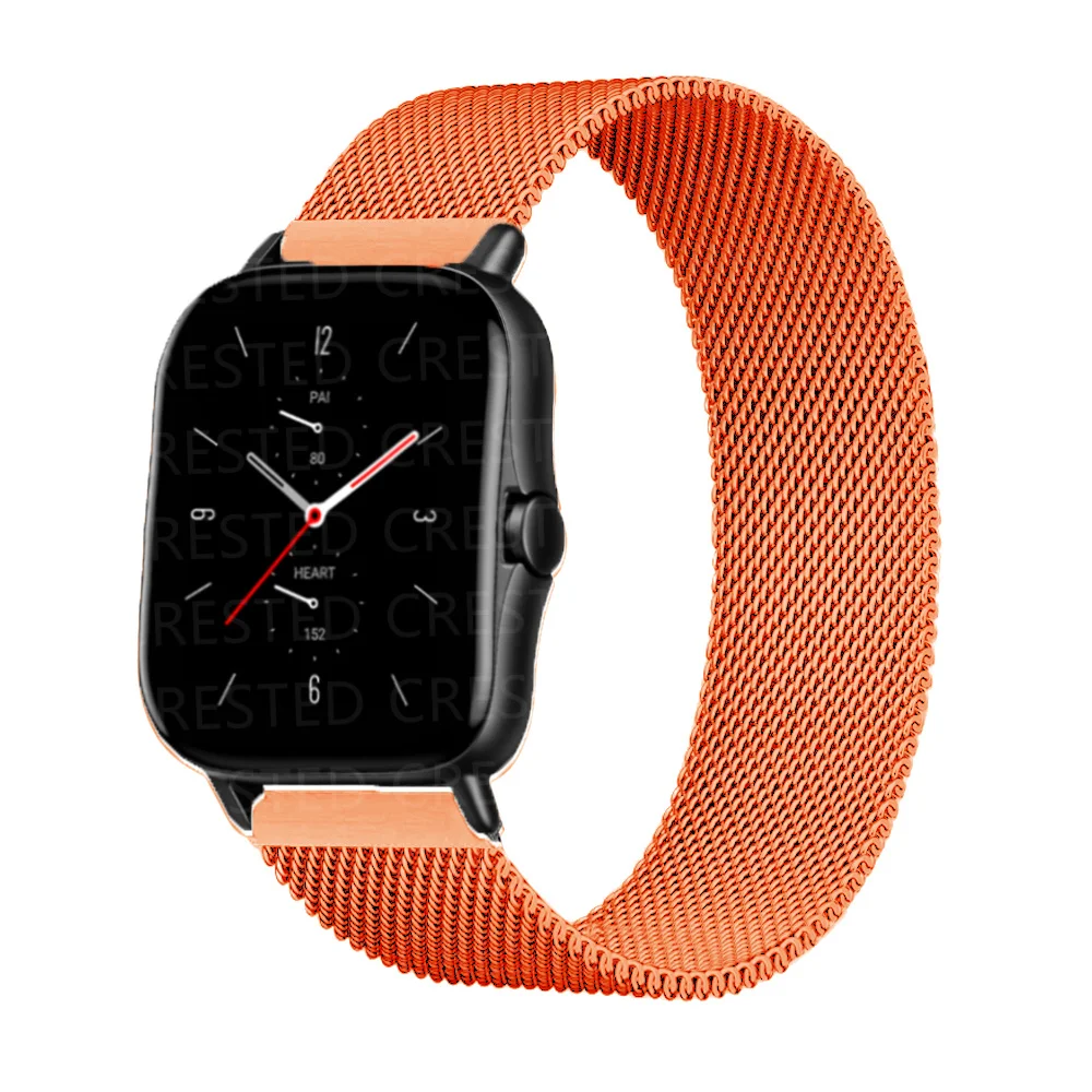 

20mm/22mm Magnetic strap For Amazfit gts/2/2e/GTS2 Mini/GTR 42mm/47mm/GTR2/2e/stratos 2/3 Metal Watch Bracelet Amazfit bip strap