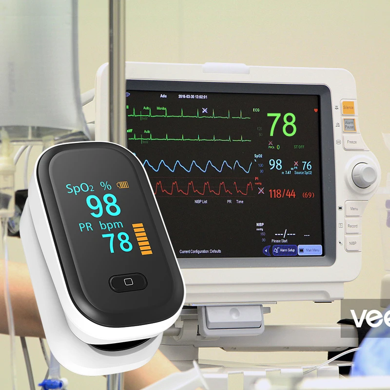 Blood Oxygen Saturator Oxymeter Medical Fingertip Pulse Oximeters Spo2 PR Heart Rate Monitor OLED Household Display | Красота и