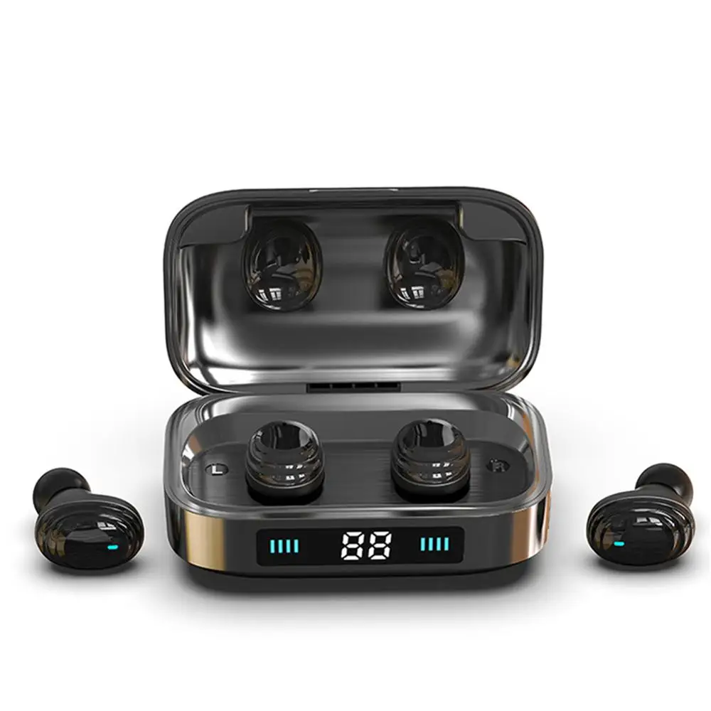 Беспроводная Bluetooth гарнитура H01 5 0 мобильный телефон с цифровым дисплеем TWS