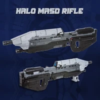 moc star military series halo ma5d rifle building block assembly model diy brick toys boys birthday gifts creator
