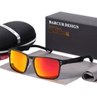 Мужские и женские очки от солнца BARCUR, черные солнцезащитные очки в ретро стиле, UV400