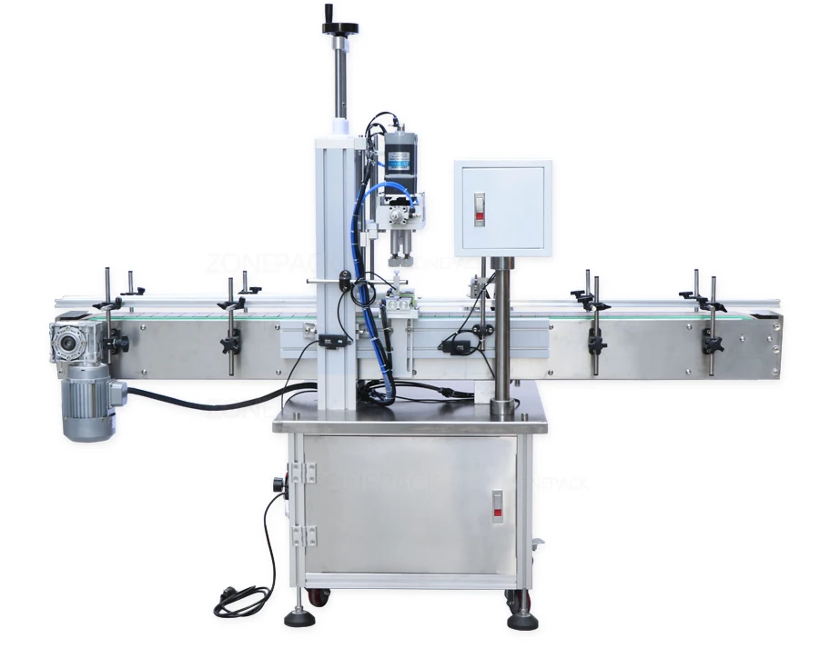 ZONEPACK Пневматический насос Lug Ropp Screw Автоматические машины для укупорки бутылок Машина для укупорки пластиковых бутылок Роторная укупорочная машина