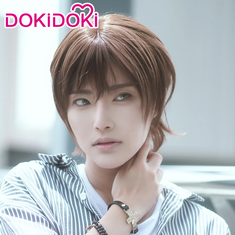 DokiDoki парик для косплея мальчиков короткие прямые с челкой косплей DK аниме