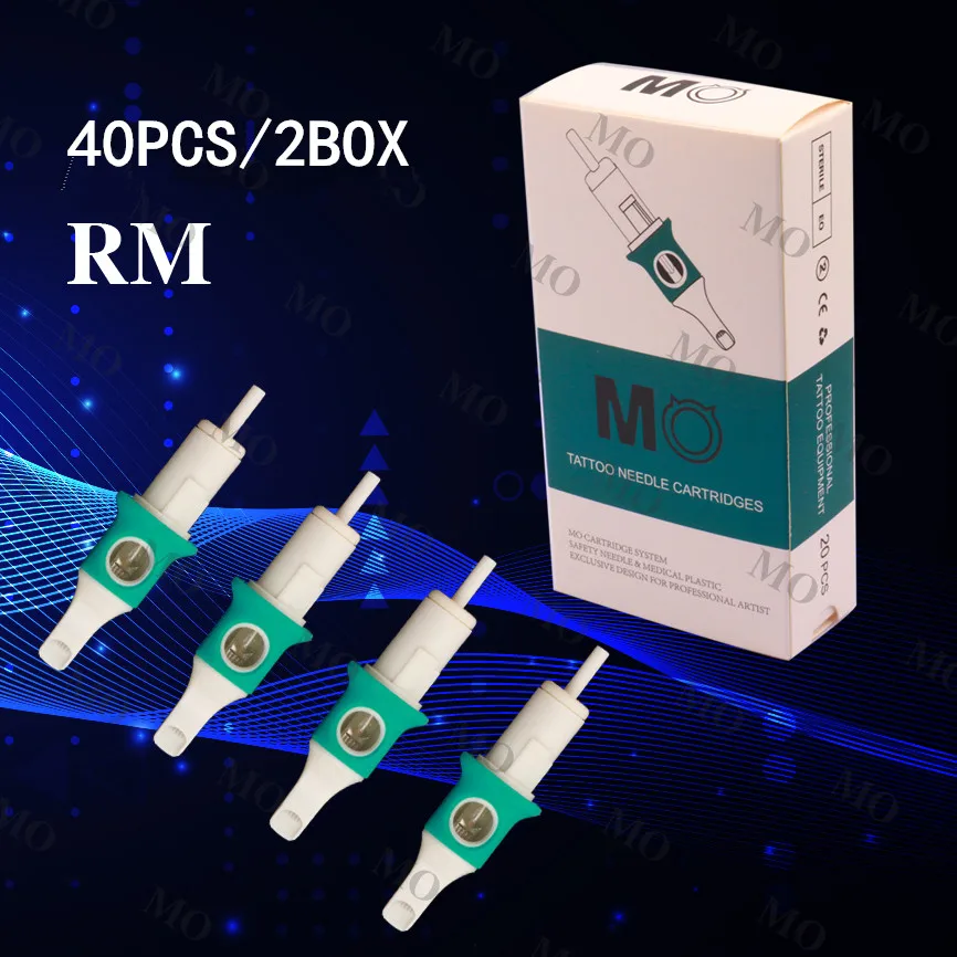 #12RM/0 35 мм и 10RM/0 30 профессиональные иглы для тату-картриджей MO 40 шт. круглые