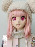 mouakingmask super delicate femalegirl resin full head style cosplay japanese animego bjd kigurumi doll mask