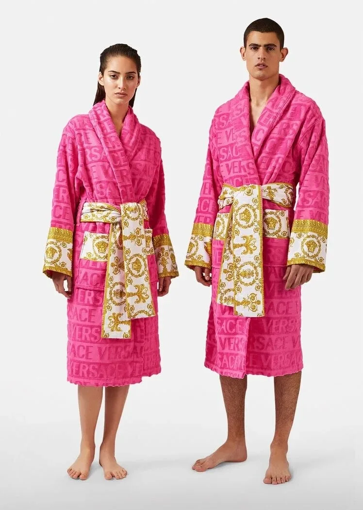 

Brand Luxury Women Men Unisex Quality Comfortable Bathrobe Four Seasons Bamboo Long Robe Quick Drying Thick Warm Sleepwear Bath
