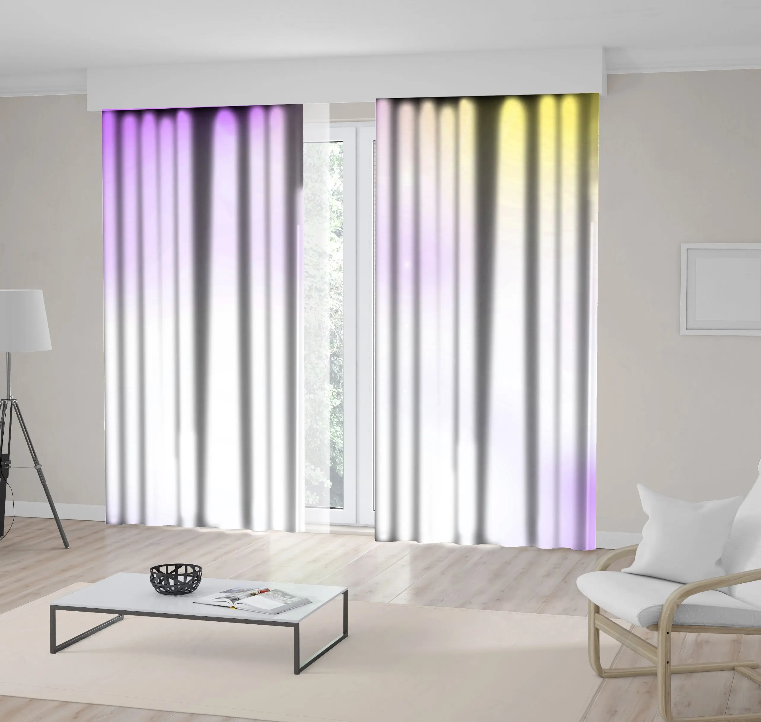 Занавес абстрактный яркое солнце летнее небо красочное искусство стилизованное