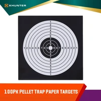 xhunter 100 pack pellet trap square paper targets for air rifle airsoft funnel shooting traning target holder