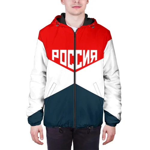 Мужская куртка 3D Герб России для спорта и отдыха путешествий водонепроницаемый