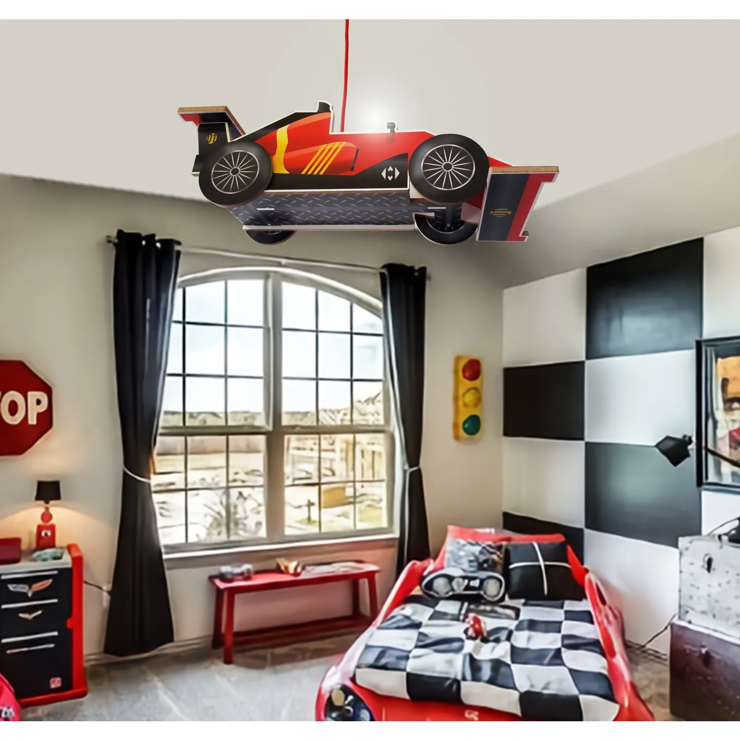 

Wooden Race Car Kids Room Lighting Pendant Lamp Bedroom Home Kids Baby Boys Hanging Ceiling Chandelier Decor Fixture Wooden Luxury Modern Chandelier Airplane Lamp Home Kids Room Baby Colorful Lighting Pendant