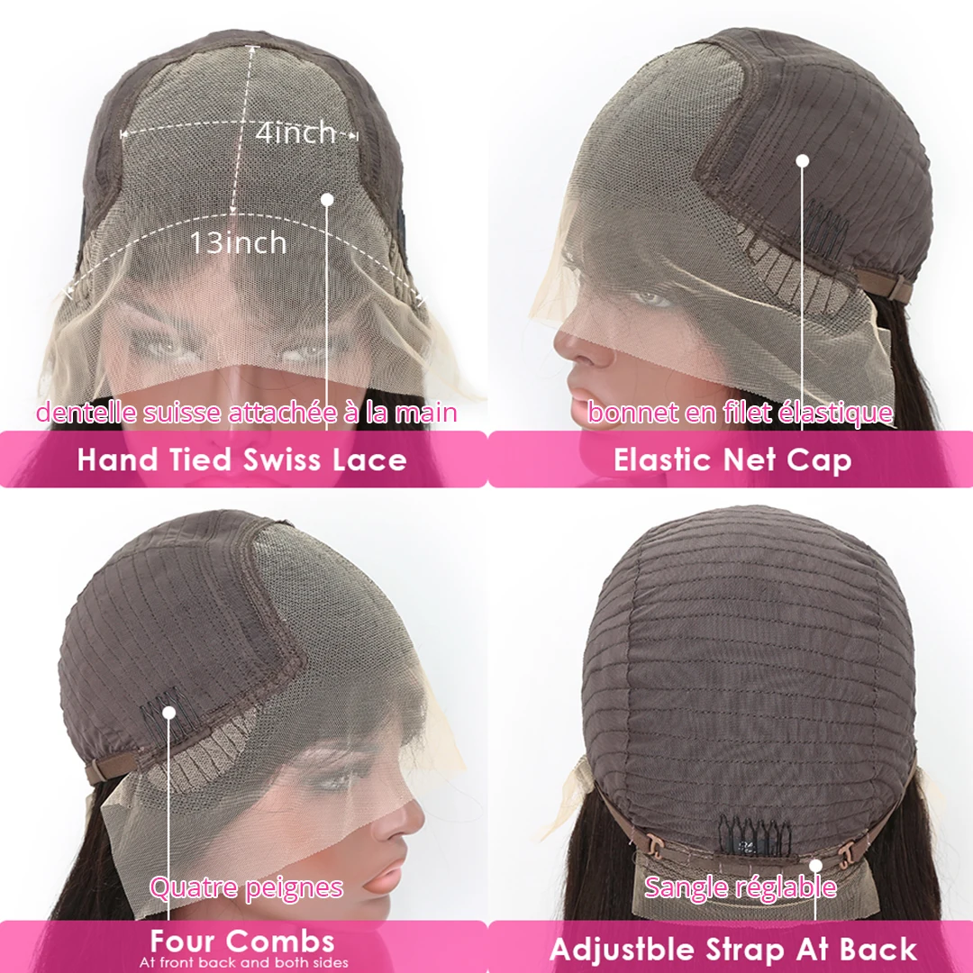 Парик Bob передний парик на сетке 13x4 спереди предварительно выщипанные отбеленные