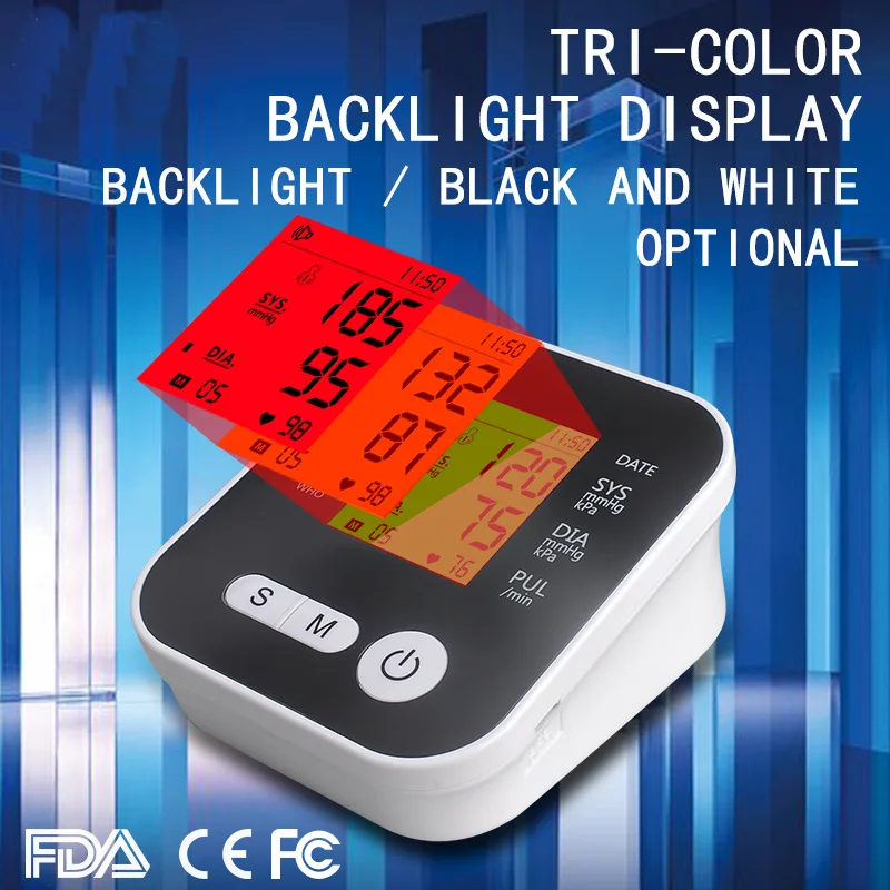 

Digital Blood Pressure Monitor Wrist Voice Automatic Heart Rate Pulse Medical Tonometer Meter Sphygmomanometer Memory