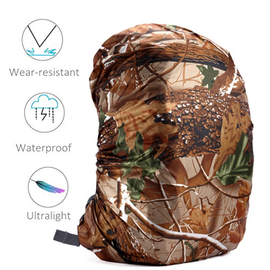 

Rain Cover Backpack Waterproof Bag Camo Tactical Outdoor 35l Camping Hiking Climbing Dust Raincover