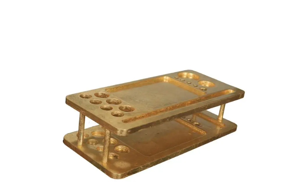 

Gold Foil Wood Beech Tree Makeup Box Organizer