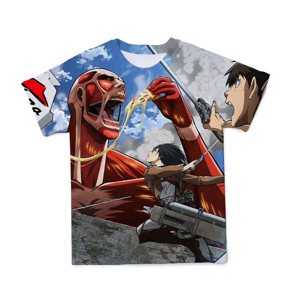 

Attack On Titan Anime Clothes T Shirt Manga Camisetas For Men Tops Ropa Hombre Tee Camisa Masculina Verano Koszulki Chemise