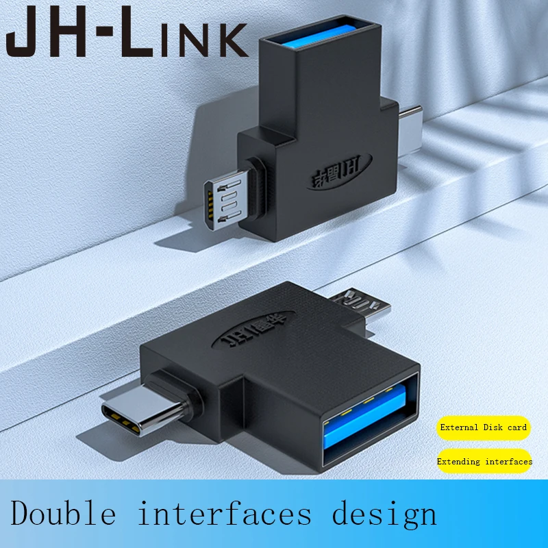 jh link usb c otg адаптер 2 в 1 с разъемом micro usb type c usb 3