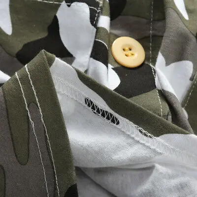 Хлопковая футболка с коротким рукавом и камуфляжная юбка для мальчиков девочек |