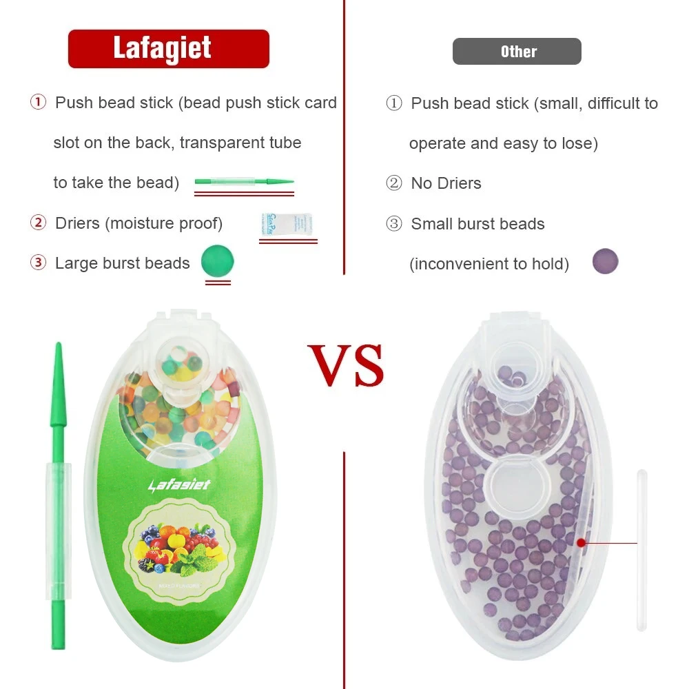 100 шт. смешанные капсулы с фруктовым вкусом бусины мятным взрывобезопасный