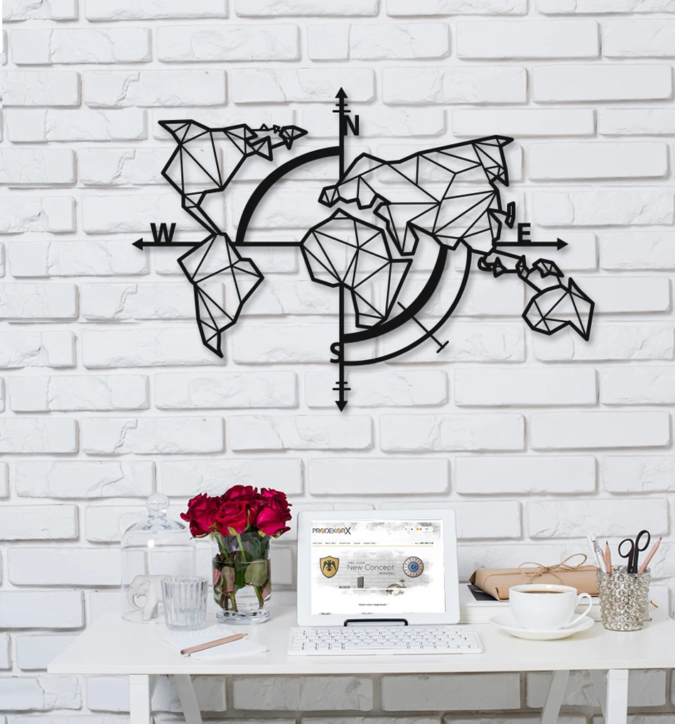 

World Metal Painting | Metal Table | Wall Chart | Decorative Table | Home Decor