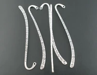 10pcs antique silver color metal crafts collection bookmark with loop retro metal bookmark accessories jewelry wholesale 85mm