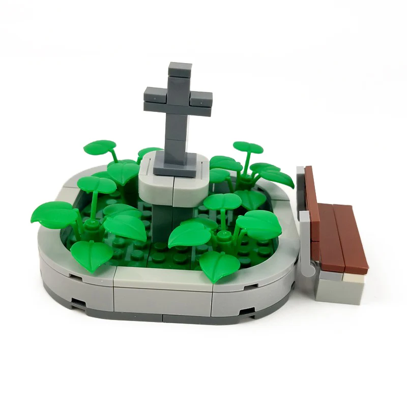 Городской MOC Creactor серии игрушки в форме сердца модель Замок зеленые растения