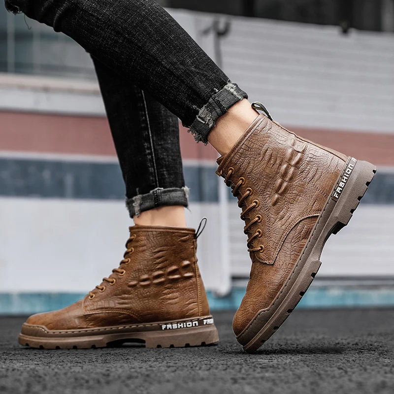 Новинка Ботинки Martin мужская обувь осенне-зимние ботинки мужские британские