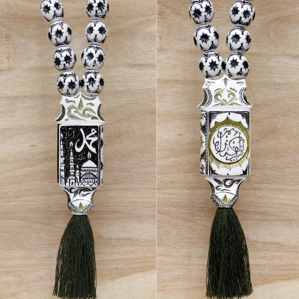 Кулон мусульманской молитвенной бусы в автомобиле, зеркало Розария, аксессуары для подвески в салоне для мужчин.