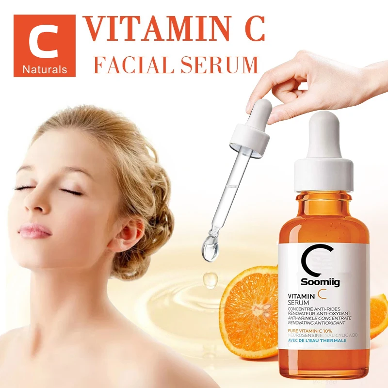 

SOOMIIG Pure Vitamin C Skin Oil with Hyaluronic Acid Anti Aging for Wrinkles Uneven Skin Texture To Visibly Brighten