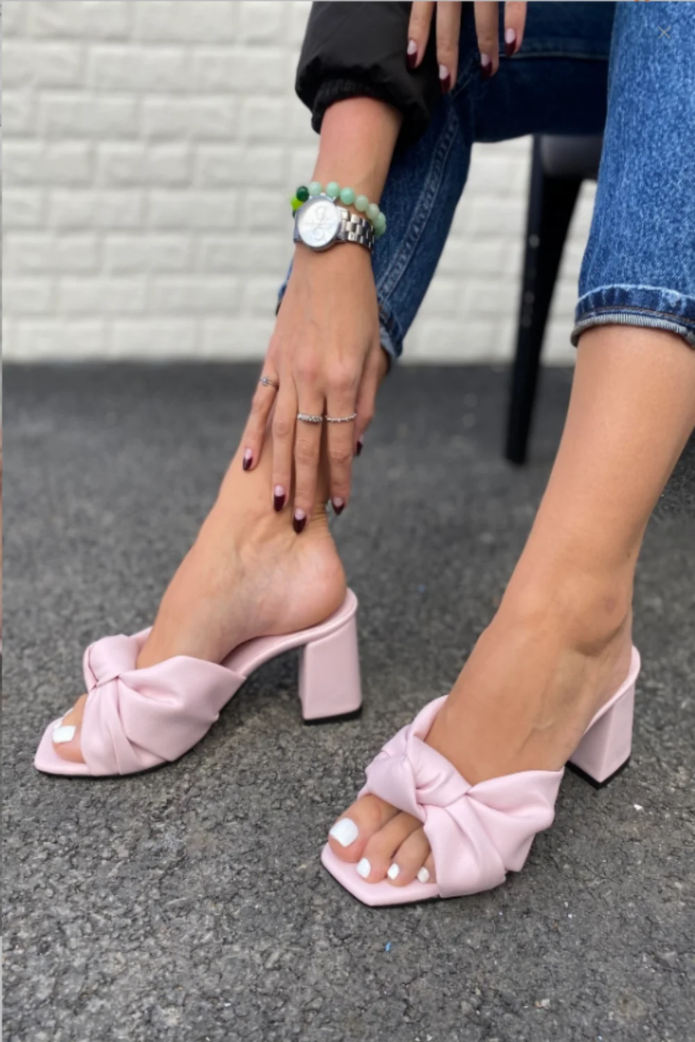 Сандалии женские на шпильке 7 см искусственная кожа туфли-лодочки стильная обувь