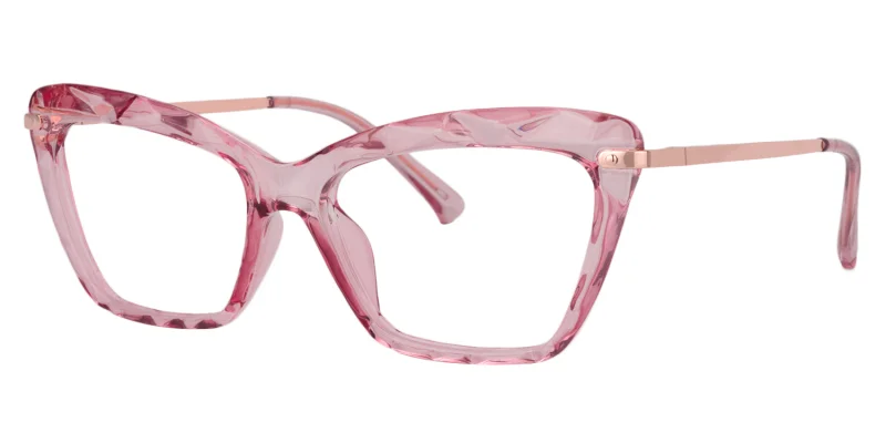 VFP0270-01 Pink Zeeool Кристалл TR90 кошачий глаз очки оправа с синим светом блокирующая линза Джульетта VFP0270 - Цвет оправы: VFP0270-01 Pink