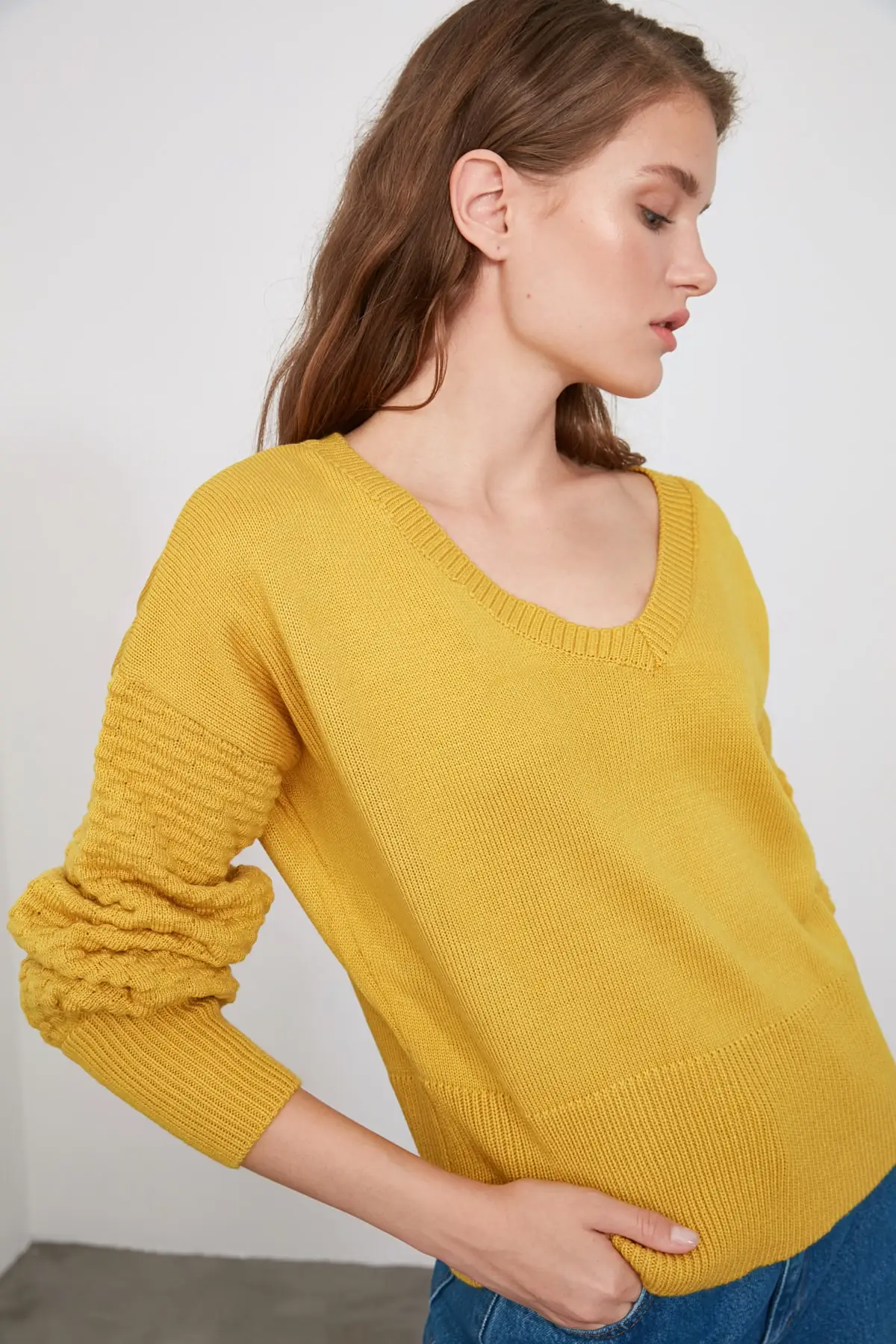 

Trendyol Balloon Sleeve Knitwear Sweater TWOAW20YP0001
