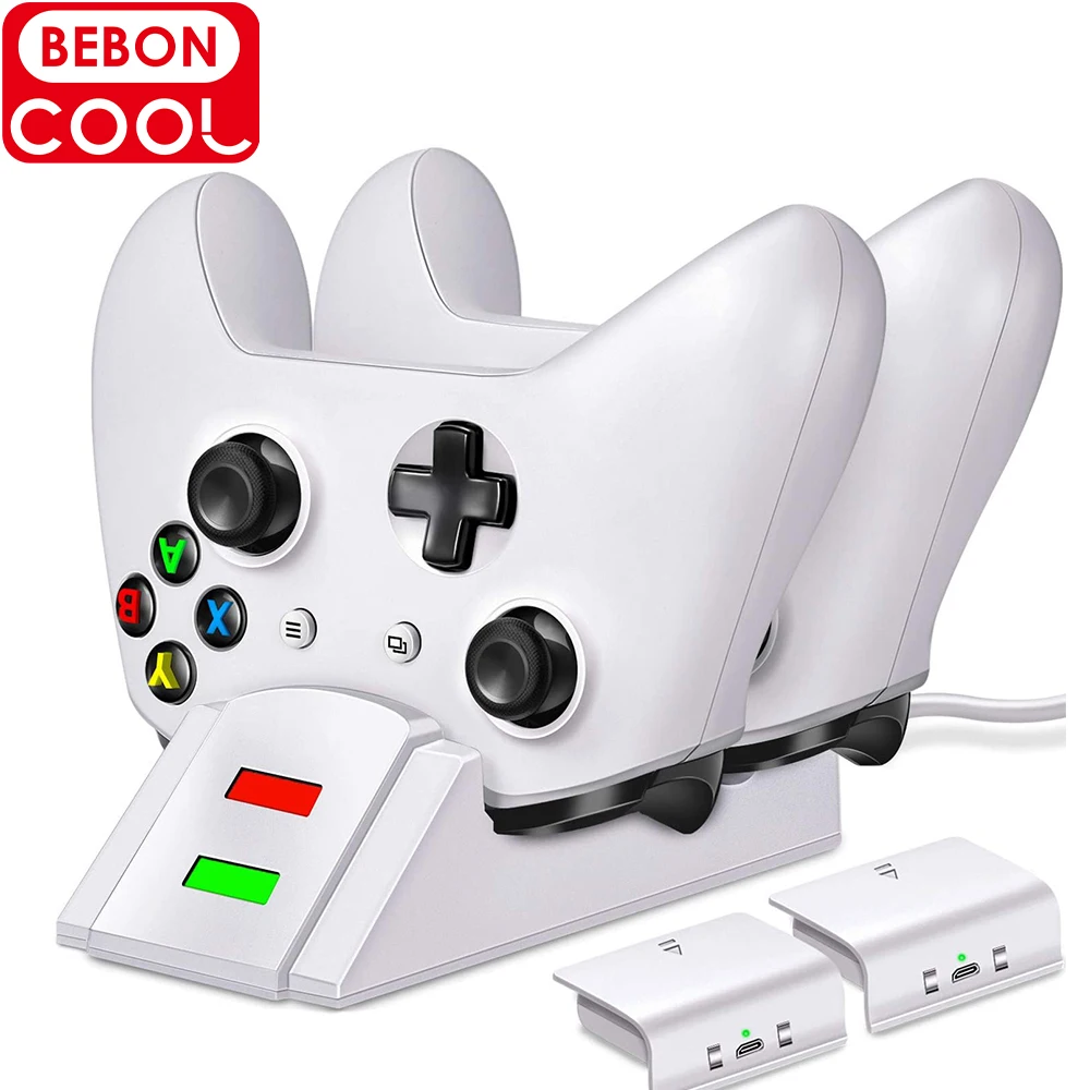 

Dual Charger For Xbox Series X/S/Xbox One S/Xbox One X/Elite Controller Charger Dock + 2pcs For XBOX Rechargeable Battery Packs