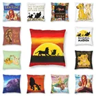 Наволочка с изображением короля льва на закате, домашний декор, Современная забавная пленка, наволочка-подушка Hakuna Matata, украшение для салона, наволочка-подушка