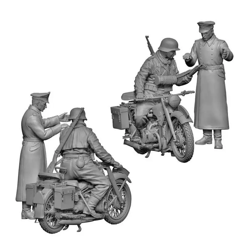 Сборная модель &quotНемецкий мотоцикл Р-12 с водителем и офицером&quot Звезда 3632
