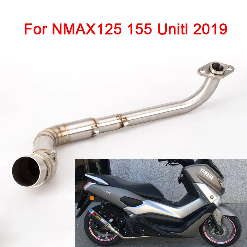 

Motorcycle Exhaust Pipe Front Section Stainless Steel Header Connecting Link Tube Slip For Yamaha NMAX125 NMAX 155 Until 2019