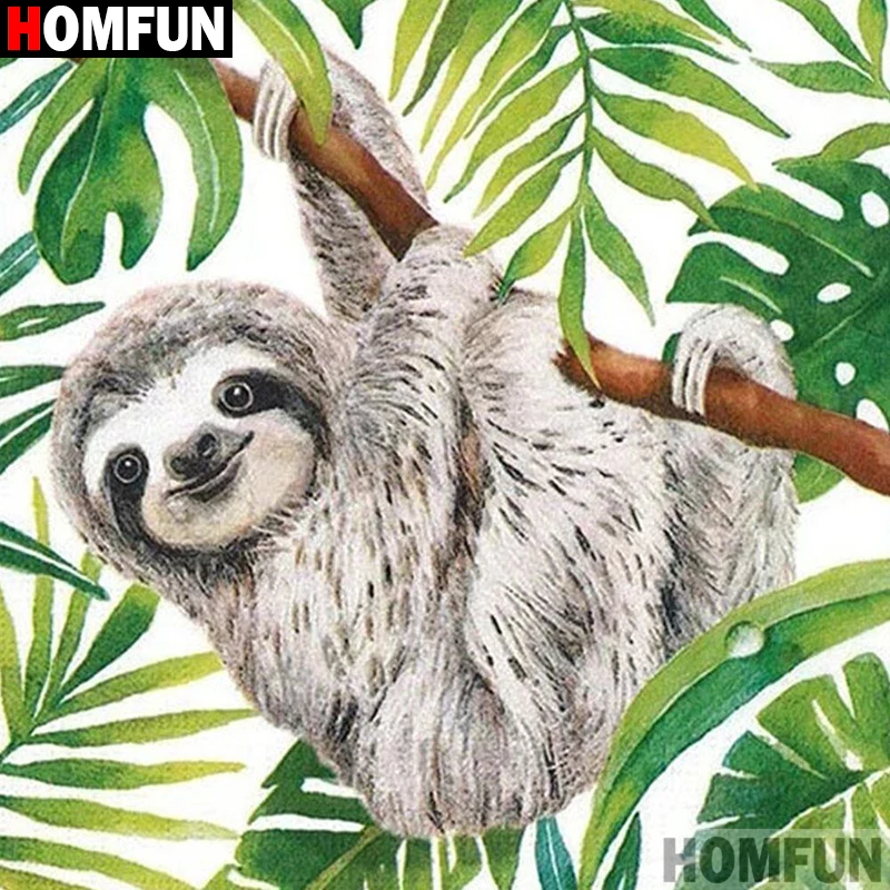 

Алмазная живопись HOMFUN «Енот», 5D Вышивка крестиком «сделай сам», полный набор стразы, домашний декор