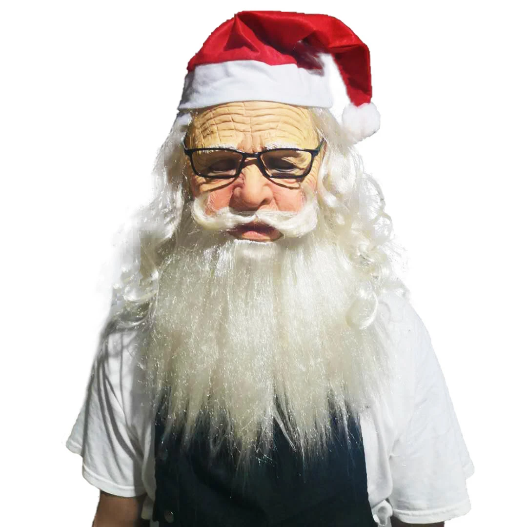 Латексная маска для лица с Санта-Клаусом маскировка Николая Маскировочные маски