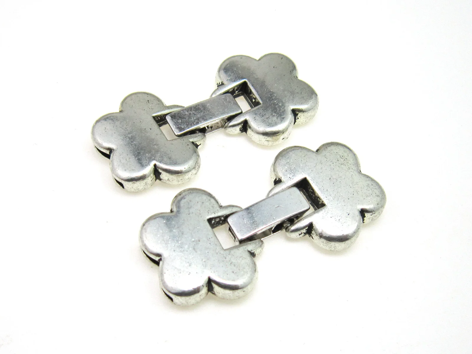 

Bracelet clasp 12mm Leather crimp clasp Flower clip clasp 5pcs FH34