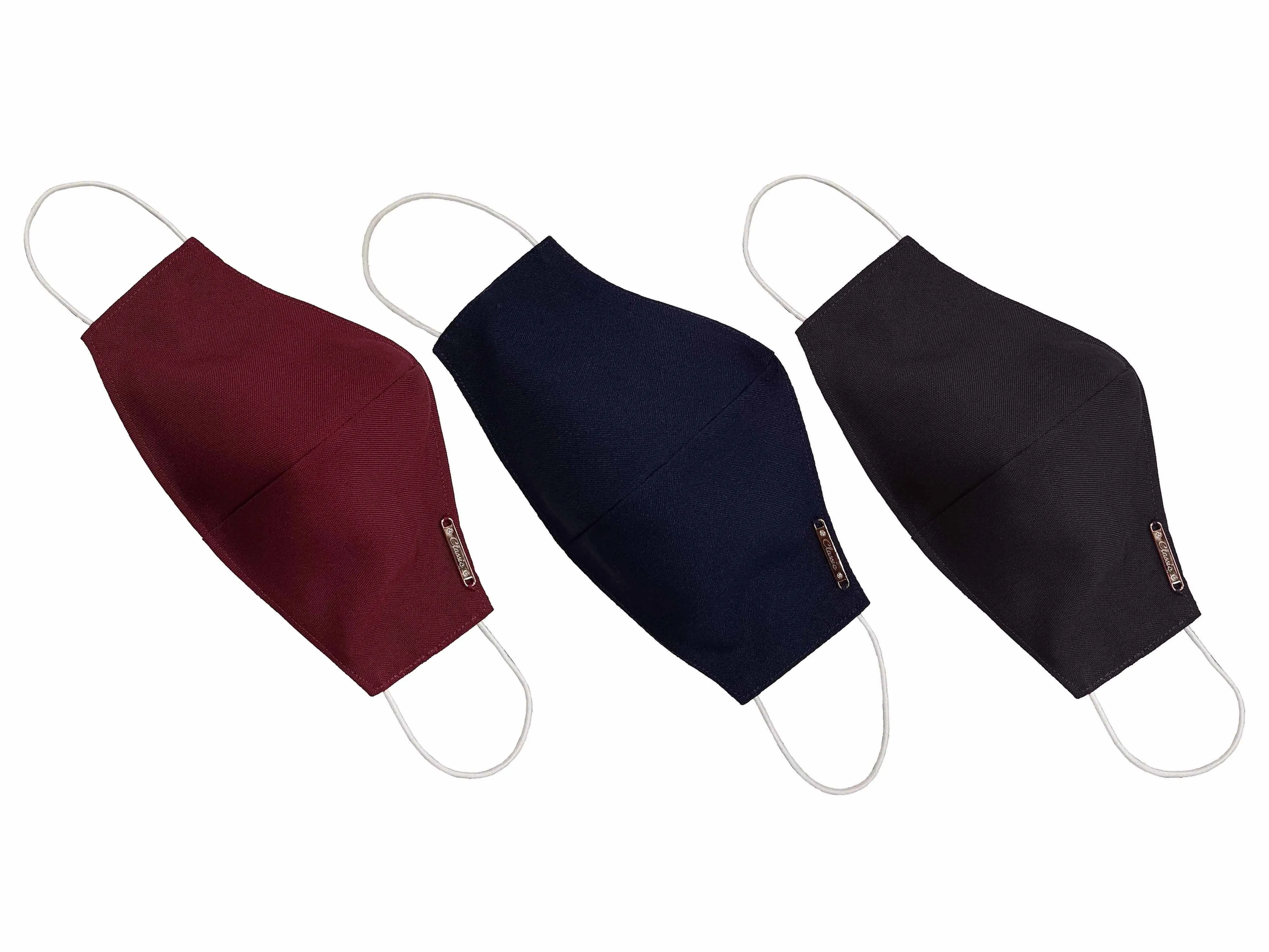 Тёмно-синяя защитная 2-х слойная маска для лица из хлопка многоразовая. Защита от