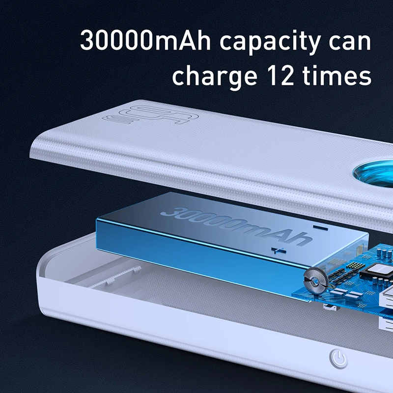 Портативное зарядное устройство Baseus Amblight Digital Display Quick charge PD3.0+QC3.0 Power Bank 18W 20000mAh |