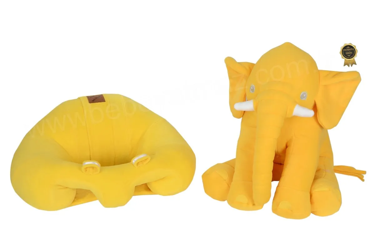 Jaju Baby, Luxury Yellow Baby Support Seating Cushion and Yellow Sleep Elephant